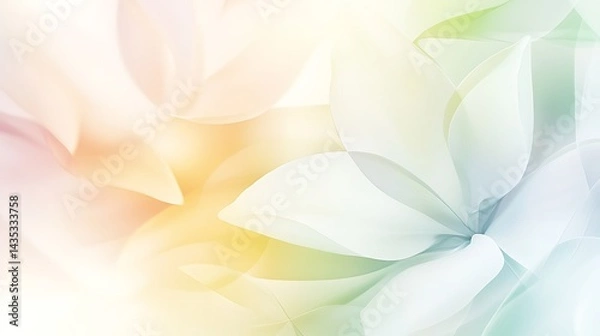 Fototapeta Pastel Floral Background with Soft Bloom.
