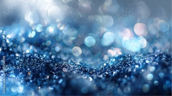 Obraz Shimmering blue water surface reflecting light in a calm and serene atmosphere, creating a peaceful natural scene.