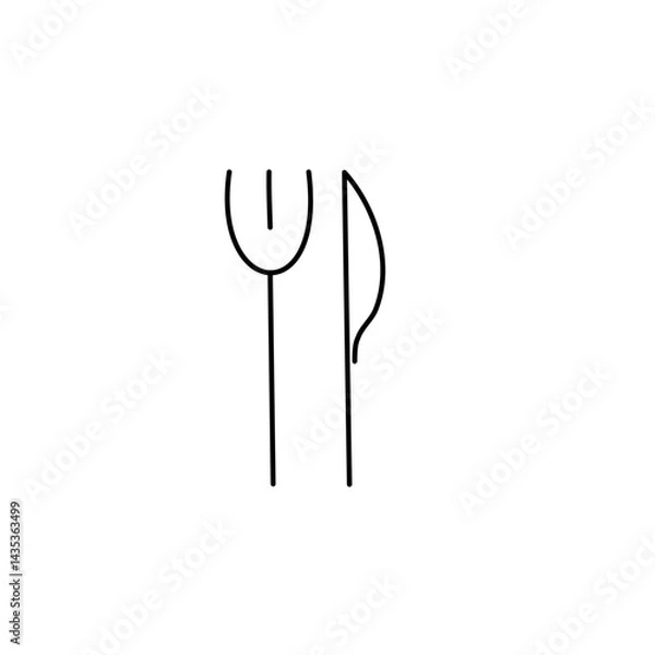 Fototapeta fork and knife