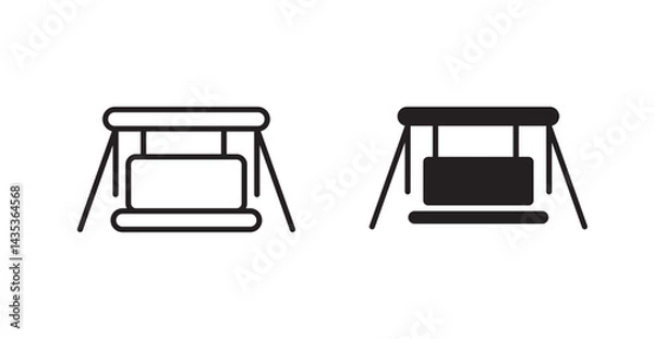 Obraz Porch swing icons. Vector isolated elements concept