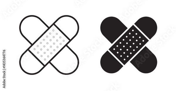 Fototapeta Plaster icons. Vector isolated elements concept