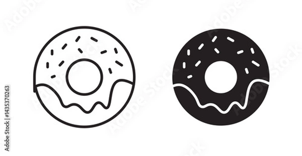 Fototapeta Donut icons. Vector isolated elements concept