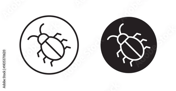 Obraz Debug icons. Vector isolated elements concept