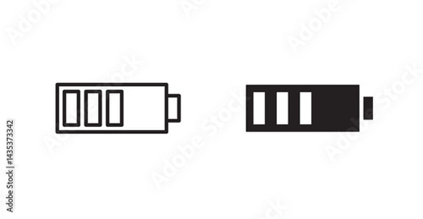 Fototapeta Battery icons. Vector isolated elements concept