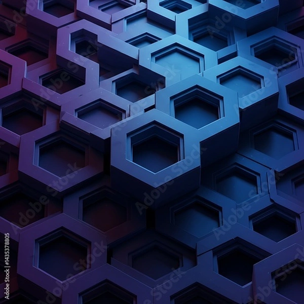 Fototapeta Hexagon Nebula AI Generated