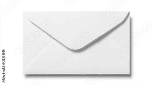 Fototapeta A white envelope with a flap.