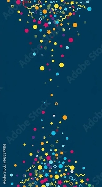 Fototapeta Confetti Cascade AI Generated