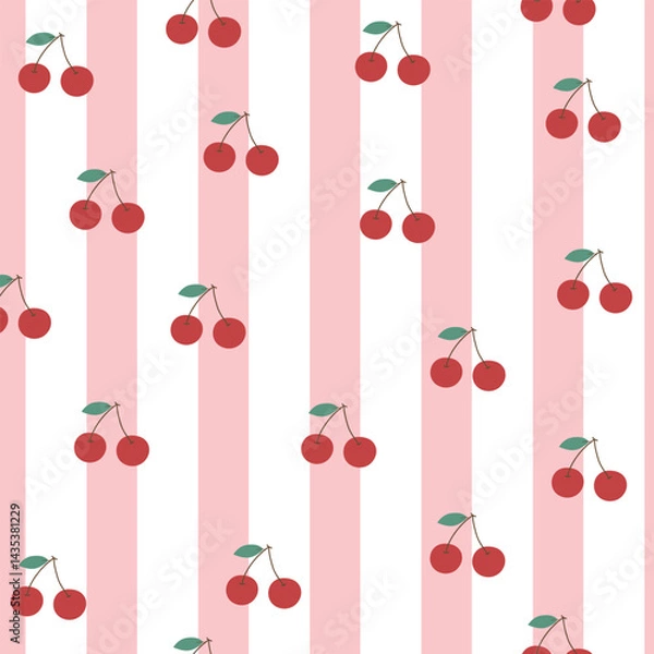 Obraz gingham cherry background