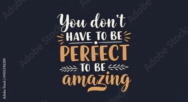 Fototapeta Amazing Imperfection: Hand-Lettered Typography AI Generated