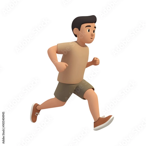 Fototapeta A smooth SVG animation of a person running, isolated