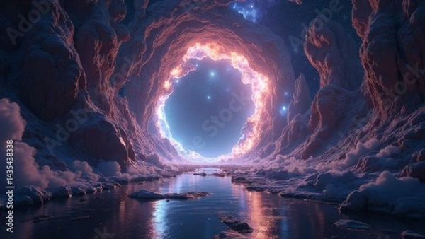 Fototapeta Entrance diagram of cosmic energy vortex