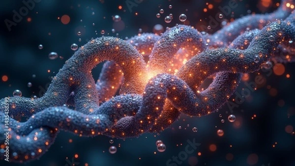 Fototapeta Nebula like energy flow pattern