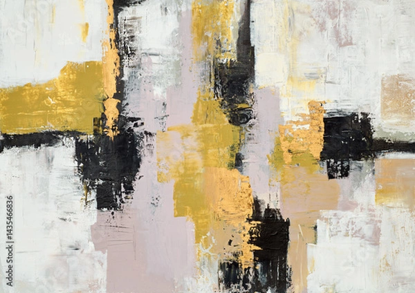 Obraz Soft and minimalistic abstract artwork with delicate lines and muted tones, creating a calm and refined aesthetic for modern interiors