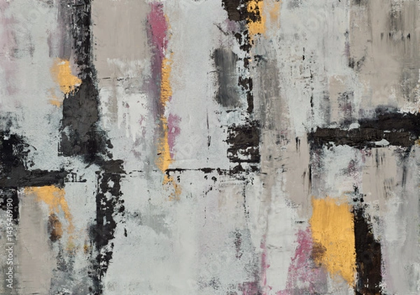 Fototapeta Abstract artistic background, creative design, modern texture effect, fine art wall decor, mural art, printing material, oil painting elements, large strokes, artistic pattern, contemporary artwork
