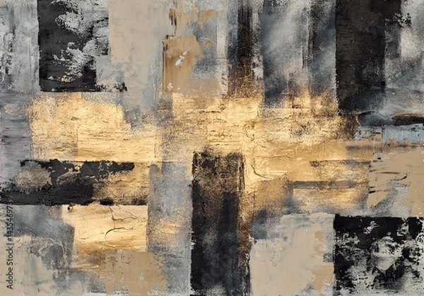 Fototapeta Soft and minimalistic abstract artwork with delicate lines and muted tones, creating a calm and refined aesthetic for modern interiors