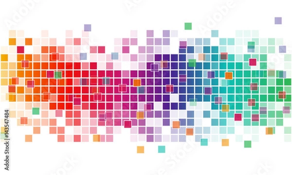 Fototapeta Abstract background with color squares