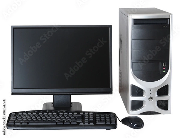 Obraz Desktop computer. Clipping path.