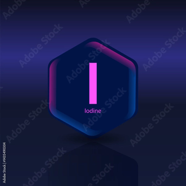 Fototapeta Series neon microelement for human health