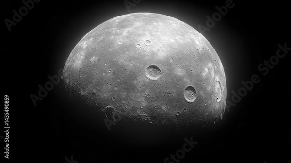 Fototapeta Close-up view of a celestial body's surface.