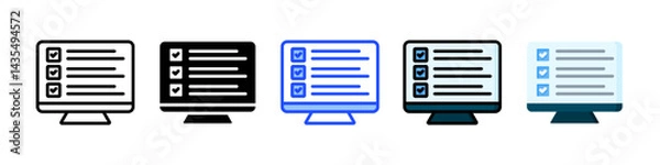 Obraz Survey Icon Collection With Multiple Styles