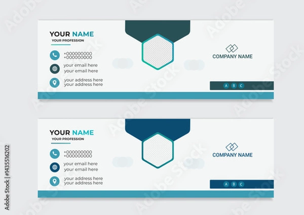 Obraz creative modren email signature & email footer template design