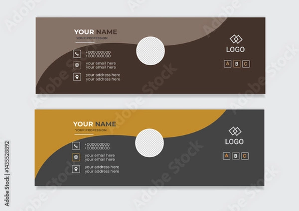 Obraz creative modren email signature & email footer template design