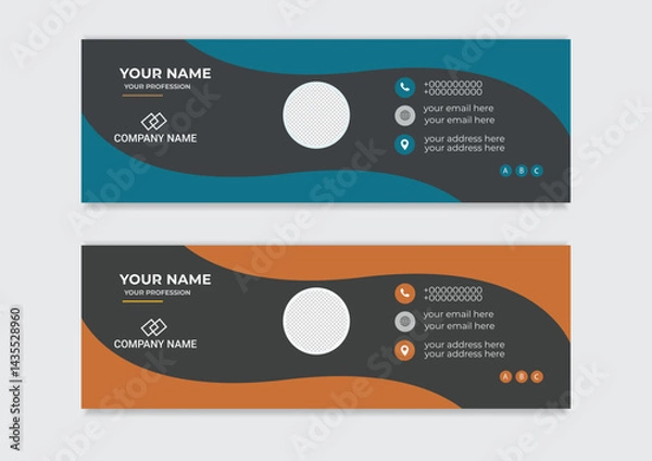 Obraz creative modren email signature & email footer template design