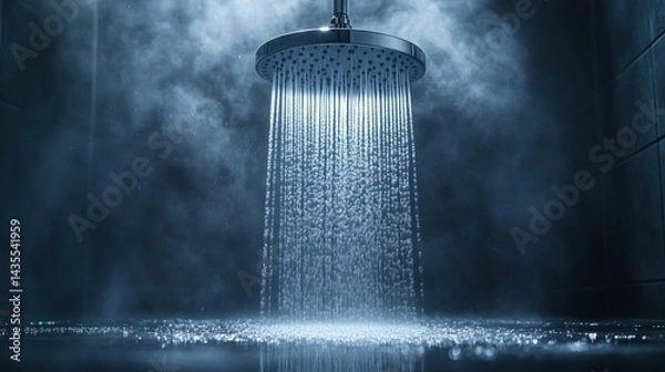 Obraz Steam from a shower head