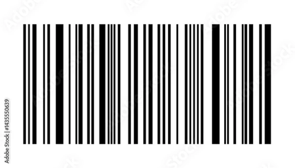 Obraz Barcode icon illustration isolated on transparent background. 