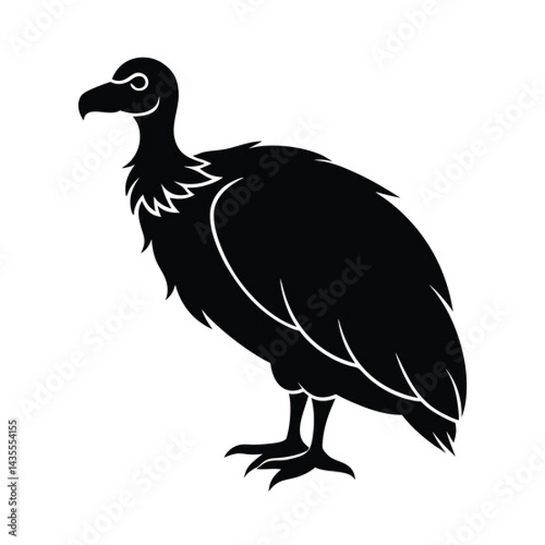 Obraz Vultures Vector Silhouette Dynamic Pose with Intense Focus