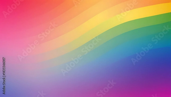 Obraz Pride rainbow gradient background with small lgbt flag.