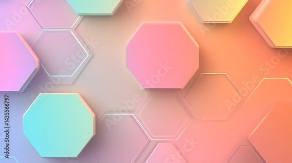 Fototapeta Pastel Hexagon Pattern Background.