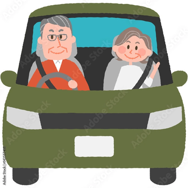 Fototapeta elderly driver