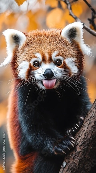 Fototapeta Red panda portrait.