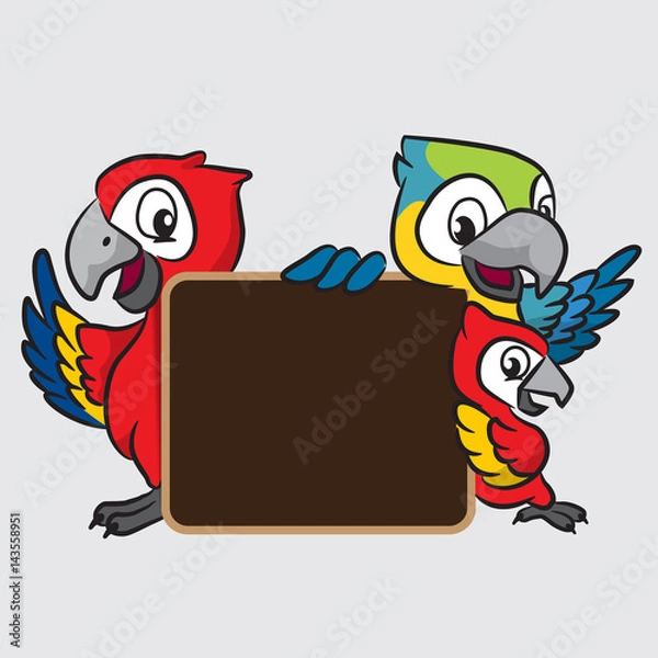 Obraz Macaw cartoon