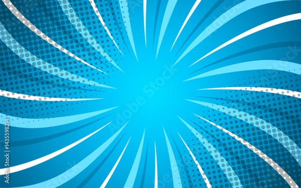 Fototapeta Pop art comic background with halftone. Vector Illustration