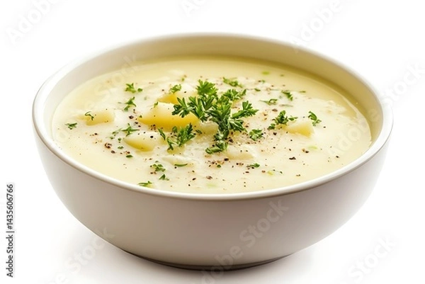 Fototapeta 3D Bowl of Creamy Potato Leek Soup