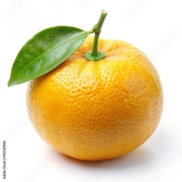 Obraz orange with leaf isolated