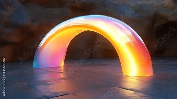 Obraz Luminous Arch in Desert Cave.