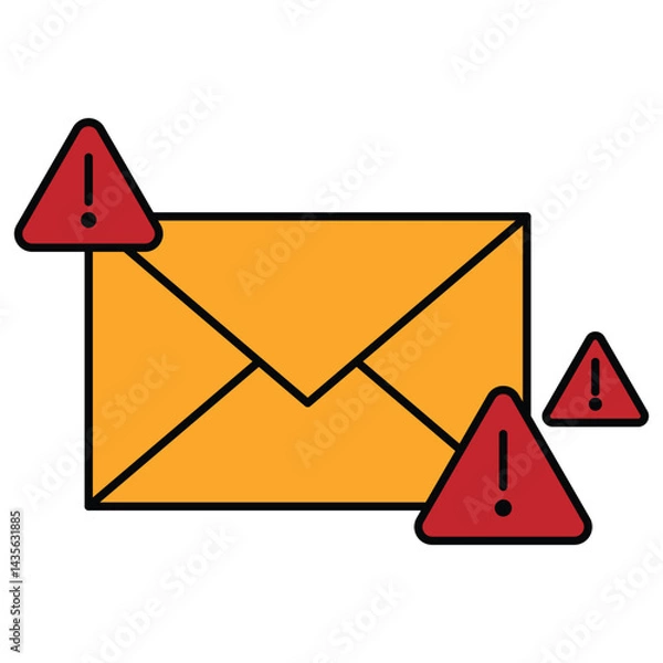 Obraz Spam Alert Icon Vector Design