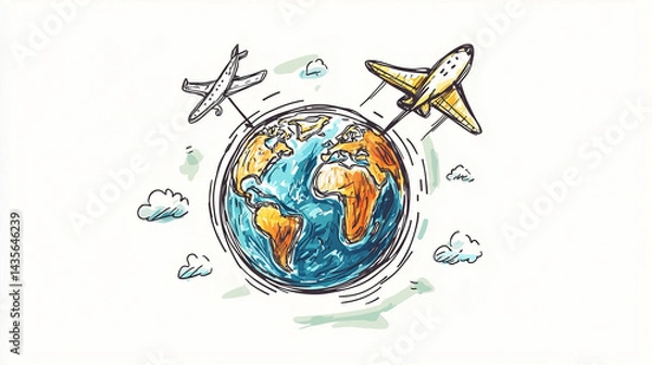 Obraz Plane’s ready, route’s planned — now the real question: travel agent or DIY