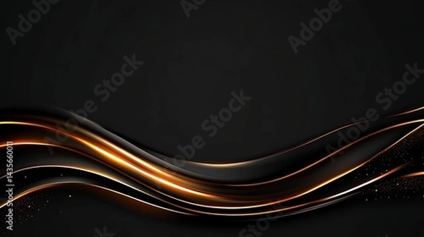 Fototapeta Gold Waves Abstract Background. (4)