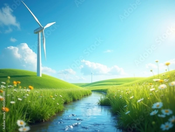 Obraz Renewable Energy Meadow