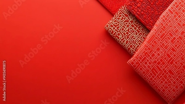 Fototapeta Red envelopes with Chinese New Year.