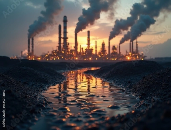 Obraz Industrial Sunset Glow