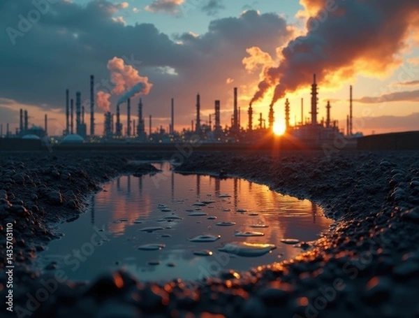 Obraz Sunset Over Industry