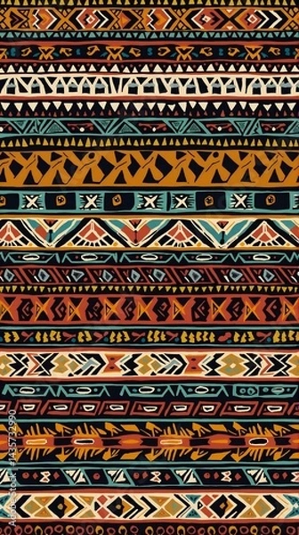 Obraz Amerindian Influence Colorful Pattern Visual 