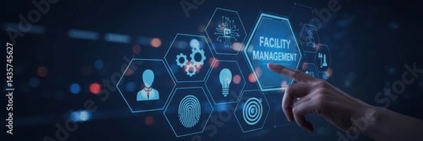 Fototapeta Digital interface for facility management solutions