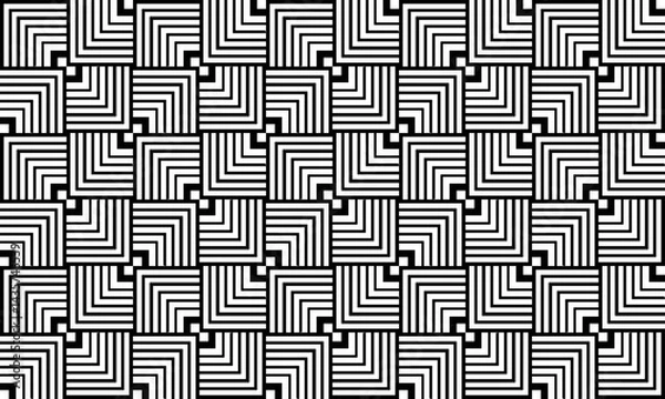 Fototapeta vintage pattern overlapping Vector seamless  in art deco style. Modern stylish abstract texture. Repeating geometric tiles from striped elements