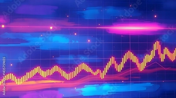 Fototapeta  business financial graphic chart. seamless 4k loop animation background. business key performance indicators (KPI) and metrics graphs for finance, accounting, trading, bitcoin, and many more